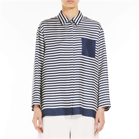 'S Max Mara Maya Skjorte, Ecru Pinstripes